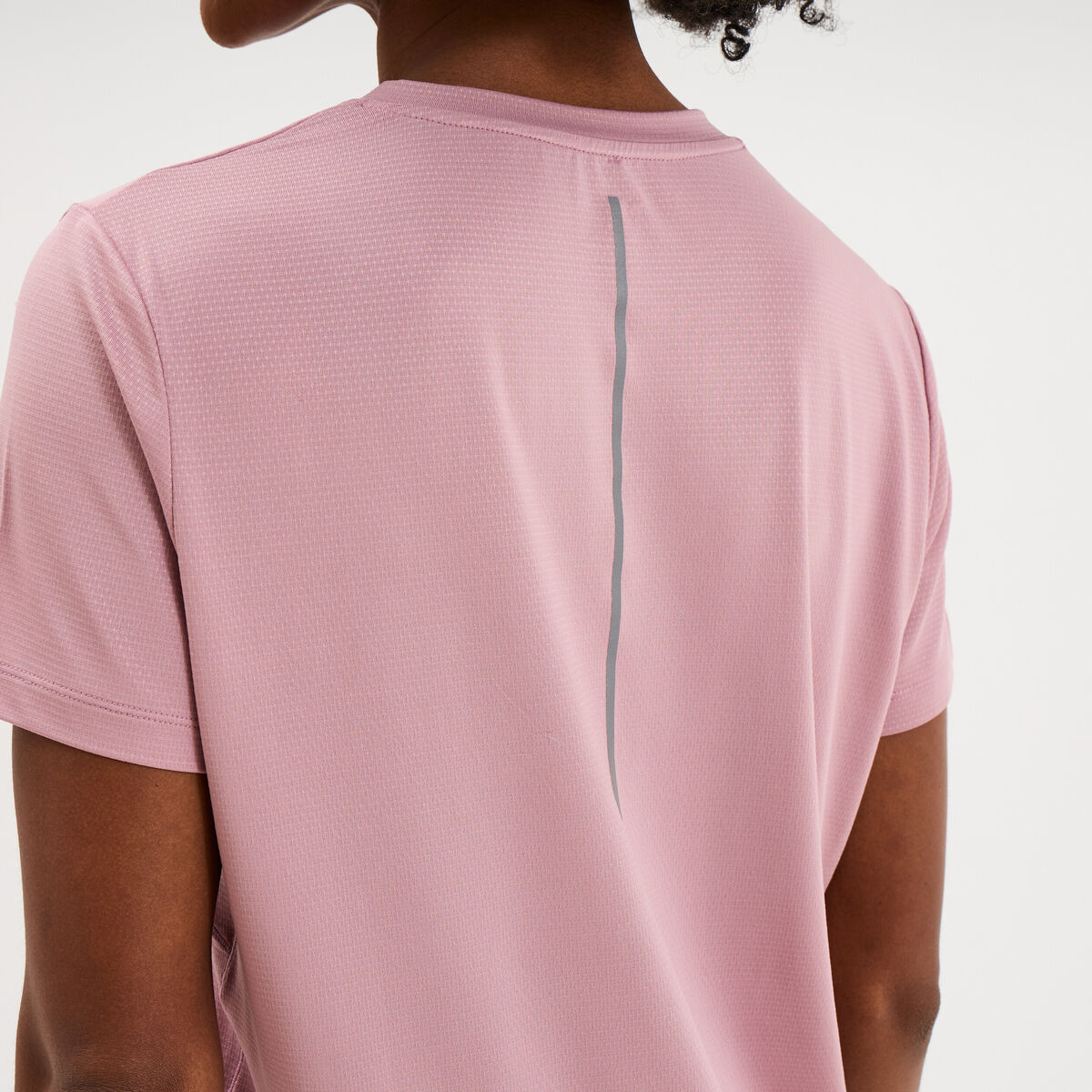 T-shirt de sport droit manches courtes mauve femme