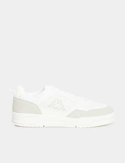 Tennis basses &agrave; lacets Kappa blanc homme