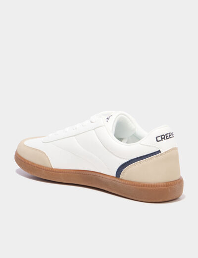 Tennis basses &agrave; lacets blanc homme