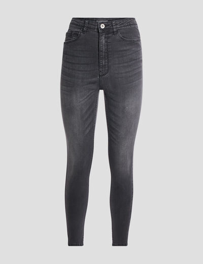Jeans skinny 7/8ème denim noir femme