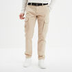 Pantalon cargo ceintur&eacute; Trappeur marron cognac homme