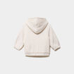 Gilet c&ocirc;tel&eacute; doubl&eacute; &agrave; capuche beige b&eacute;b&eacute; gar&ccedil;on