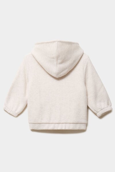 Gilet c&ocirc;tel&eacute; doubl&eacute; &agrave; capuche beige b&eacute;b&eacute; gar&ccedil;on