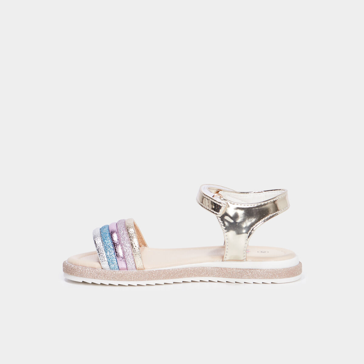 Sandales brides à scratchs multicolore fille