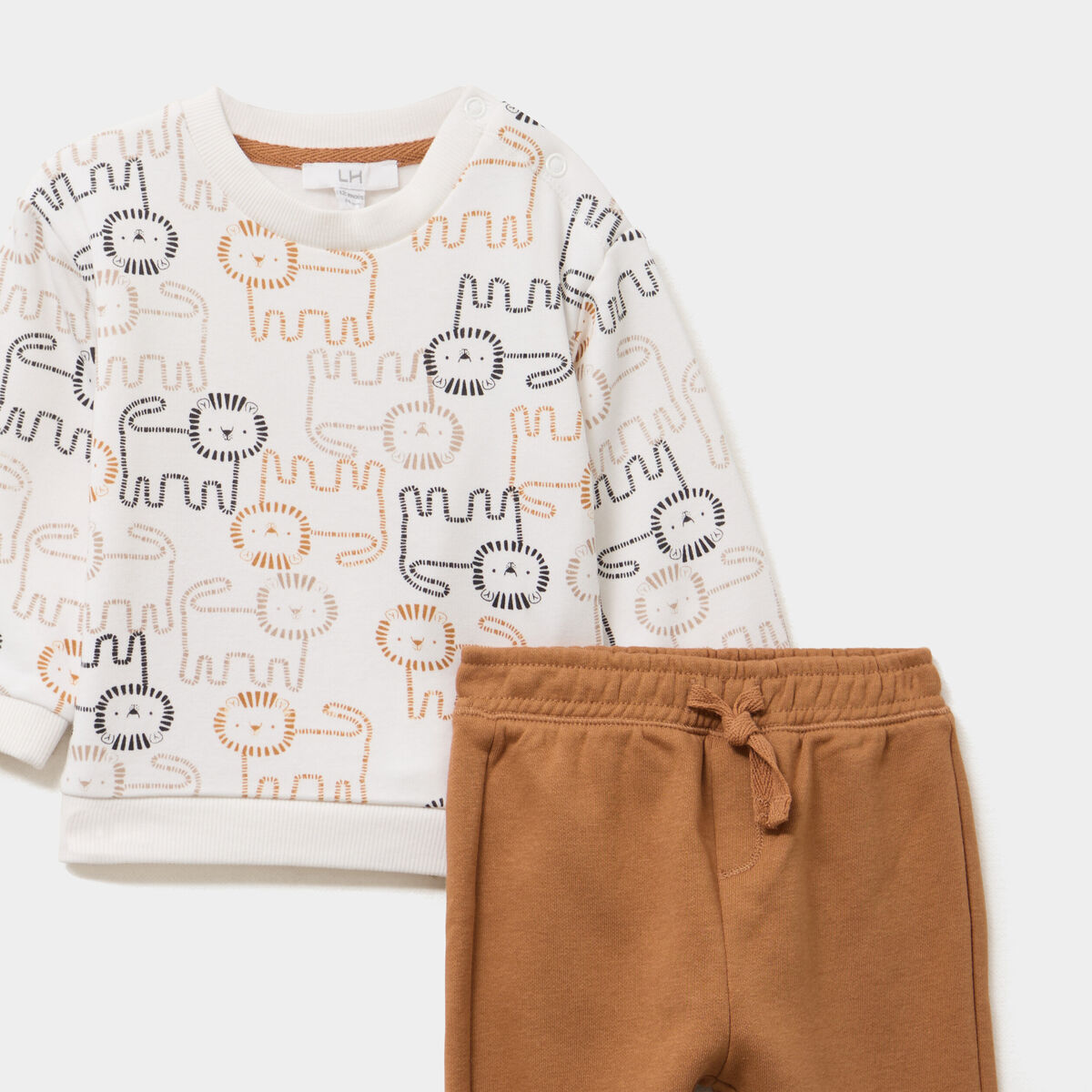 Ensemble de jogging 2 pi&egrave;ces ecru b&eacute;b&eacute; gar&ccedil;on