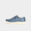 Tennis basses perforées à lacets bleu marine femme
