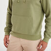 Sweat molleton à capuche hoodie vert kaki homme