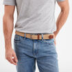 Ceinture tress&eacute;e sable homme