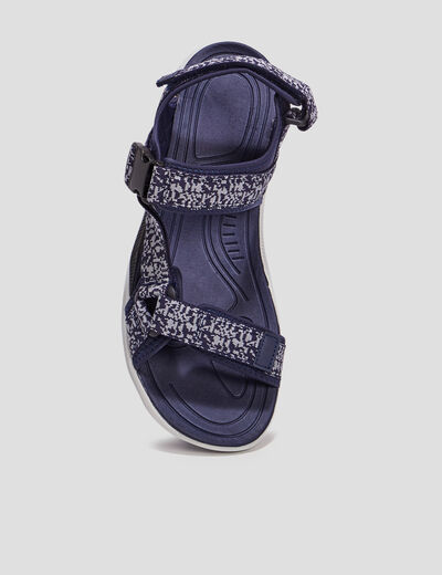 Sandales à scratchs bleu marine homme