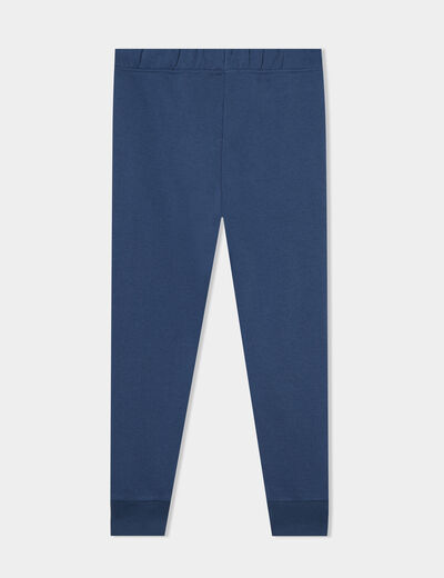 Pantalon de jogging taille élastiquée bleu foncé garçon