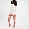 Ensemble pyjama manches longues 2 pièces terracotta femme