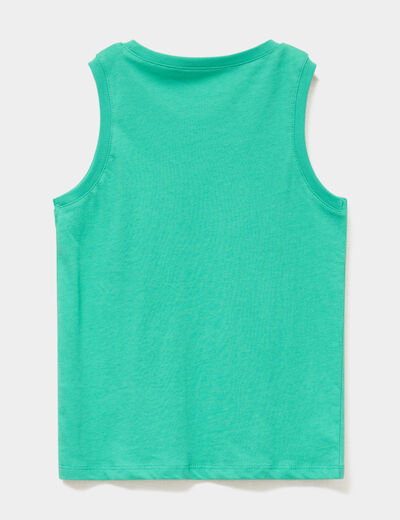 Lot 2 d&eacute;bardeurs coton col rond vert menthe gar&ccedil;on