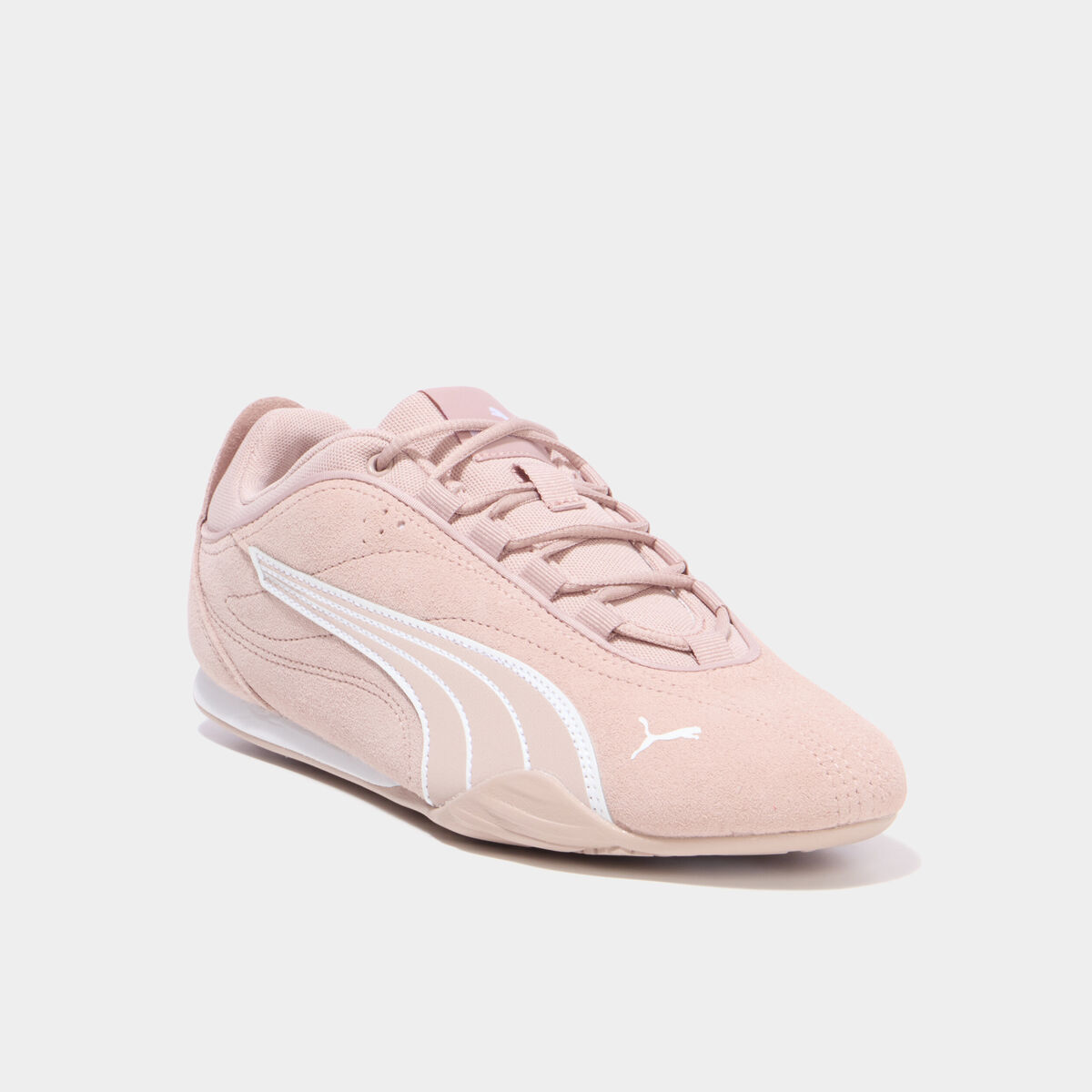 Baskets running cuir Puma Catch SD vieux rose femme