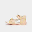Sandales en cuir Kickers Binsia rose poudrée fille