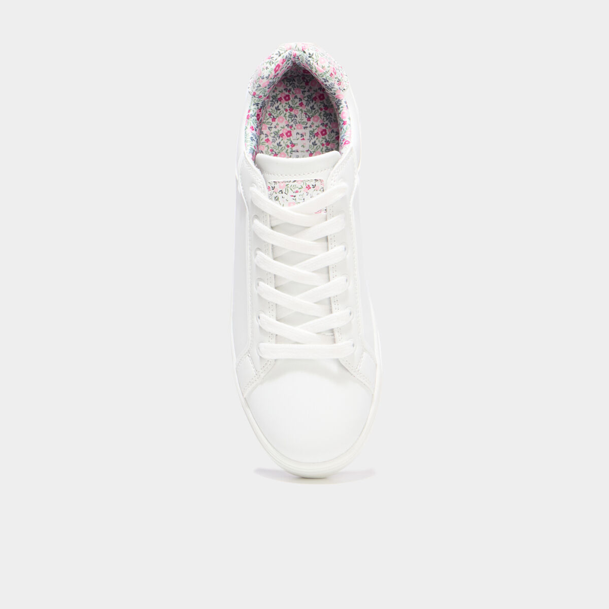 Baskets basses &agrave; lacets blanc femme