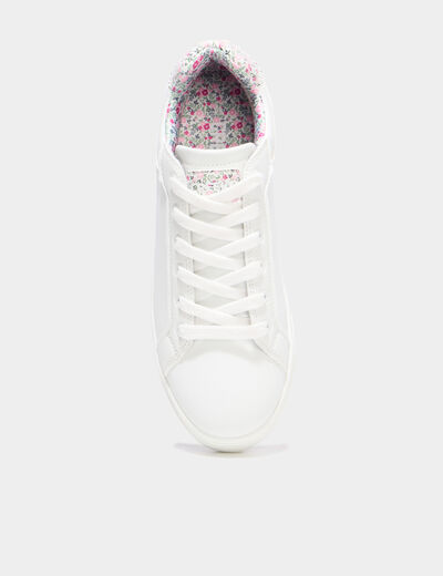 Baskets basses &agrave; lacets blanc femme