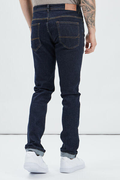Jeans slim taille standard denim brut homme