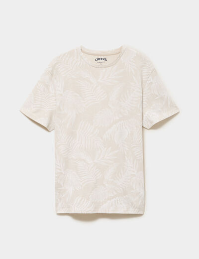 T-shirt manches courtes col rond gris homme