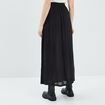 Jupe longue droite fluide noir femme