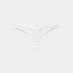 Tanga en dentelle avec noeud blanc femme