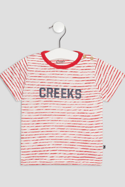 T-shirt manches courtes Creeks ecru bébé garçon
