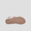 Sandales brides fleurs en cuir Creeks rose fille