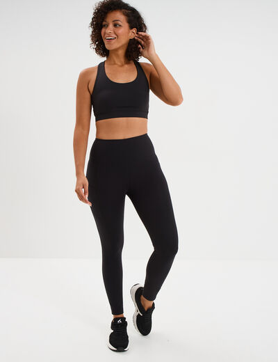 Legging de sport taille haute noir femme