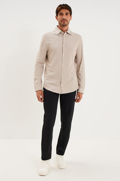 Pantalon chino slim sans repassage noir homme