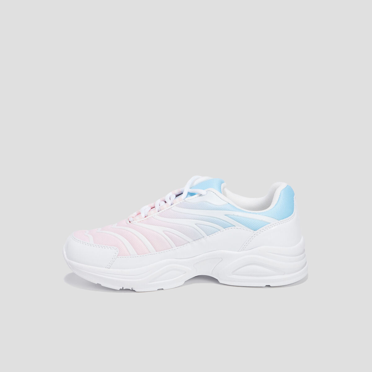 Baskets running &agrave; lacets multicolore fille