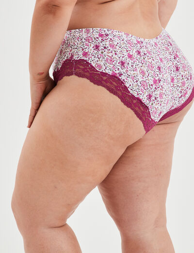 Shorty microfibre beige femme grande taille