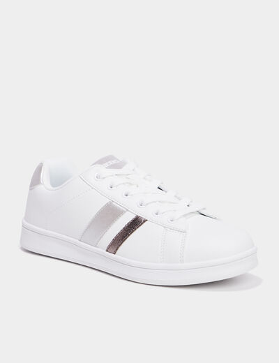 Tennis basses &agrave; lacets Creeks Tahana gris argent femme