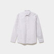 Chemise col italien manches longues beige homme