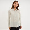 Chemise manches ajustables 1 poche coton vert clair femme