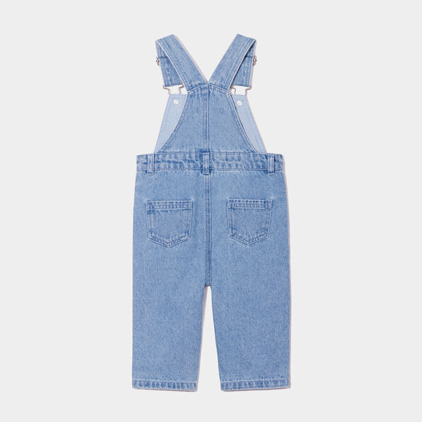 Salopette aspect jean Creeks en coton denim stone bébé garçon