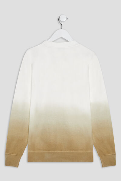 Sweat à col rond Liberto ivoire homme