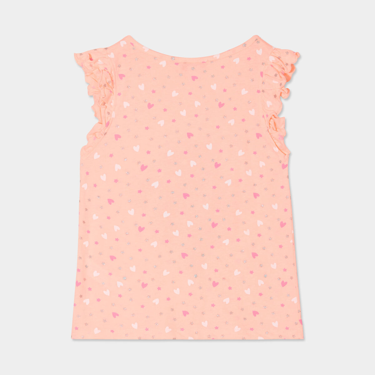 Ensemble pyjama short 2 pièces orange fluo fille