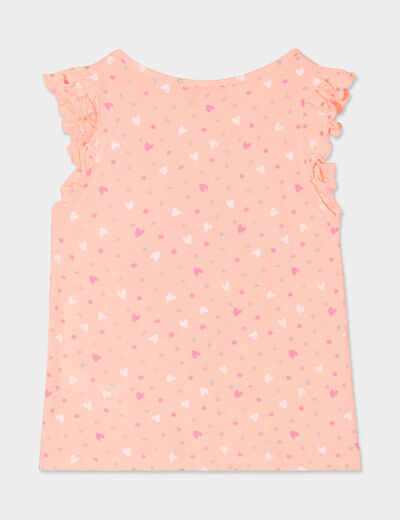 Ensemble pyjama short 2 pièces orange fluo fille