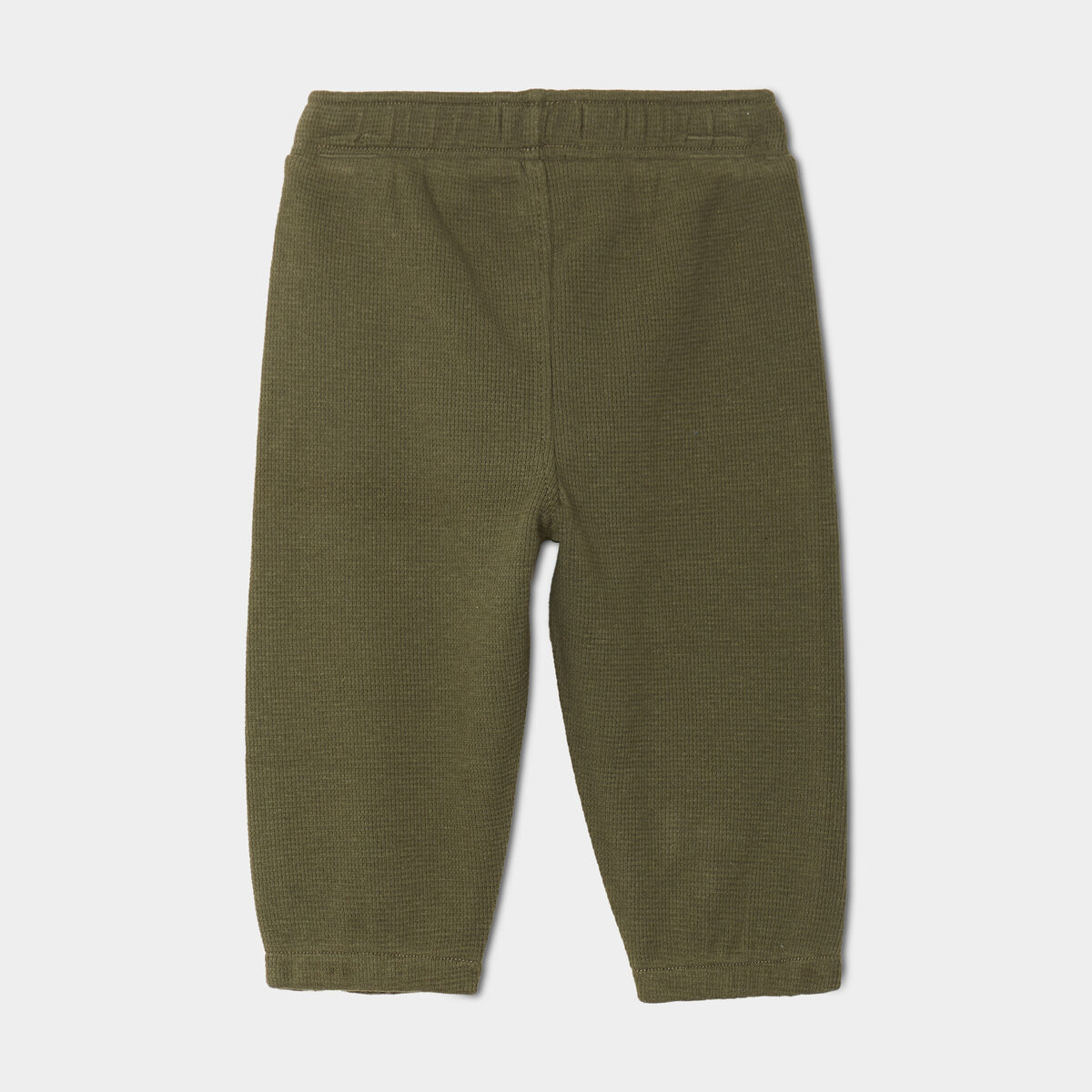 Pantalon droit bas resserré coton vert kaki bébé garçon