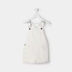 Salopette short droite ecru fille