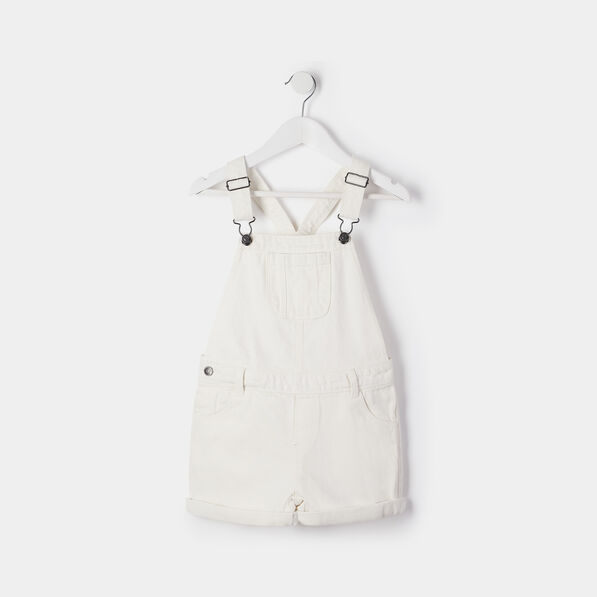 salopette short droite ecru fille Salopette short droite ecru fille