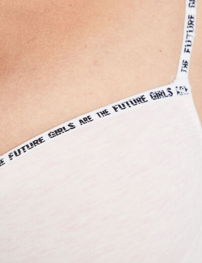Soutien-gorge triangle paddé rose femme