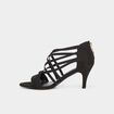 Sandales &agrave; talons 8 cm noir femme