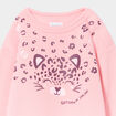 Sweat manches longues épaule boutonnée rose bébé fille