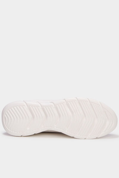 Baskets running lacets &eacute;lastiqu&eacute;s Bobs blanc femme