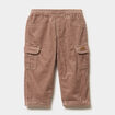 Pantalon effet velours c&ocirc;tel&eacute; taupe b&eacute;b&eacute; gar&ccedil;on