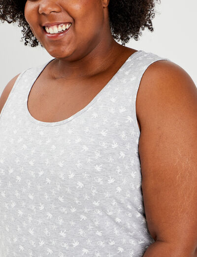 Chemise de nuit gris clair femme grande taille