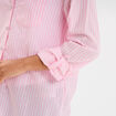 Chemise manches ajustables 1 poche coton rose femme