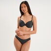 Soutien-gorge corbeille padd&eacute; microfibre gris femme