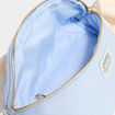 Sac banane bandouli&egrave;re en toile canvas bleu gris femme