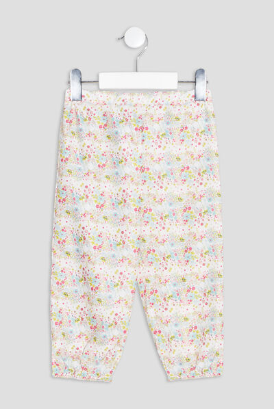 Pantalon droit ecru bébé fille